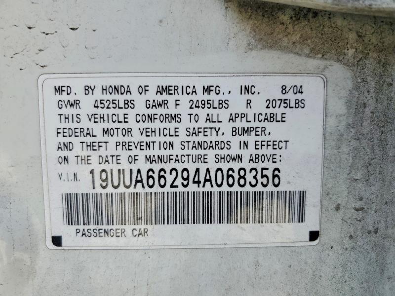 Продаж на аукціоні авто 2004 Acura Tl, vin: 19UUA66294A068356, номер лоту: 51658626