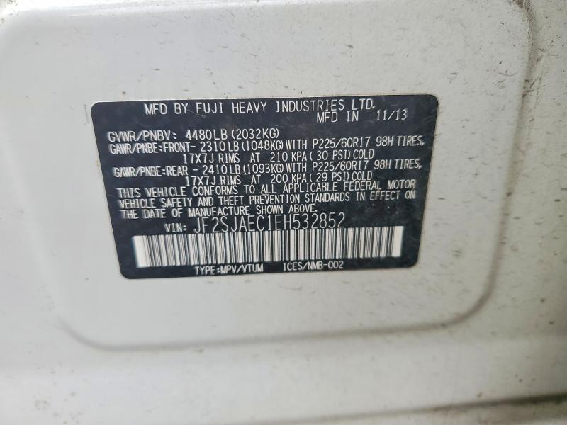 51292326 :رقم المزاد ، JF2SJAEC1EH532852 vin ، 2014 Subaru Forester مزاد بيع