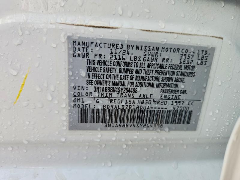 Продаж на аукціоні авто 2025 Nissan Sentra, vin: 3N1AB8BV4SY264498, номер лоту: 49734886