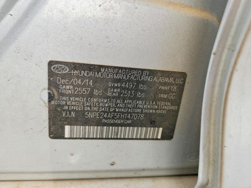 Продажа на аукционе авто 2015 Hyundai Sonata, vin: 5NPE24AF5FH147078, номер лота: 51557636