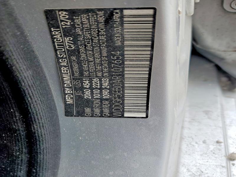 50013606 :رقم المزاد ، WDDGF5EB0AR107654 vin ، 2010 Mercedes-benz C مزاد بيع