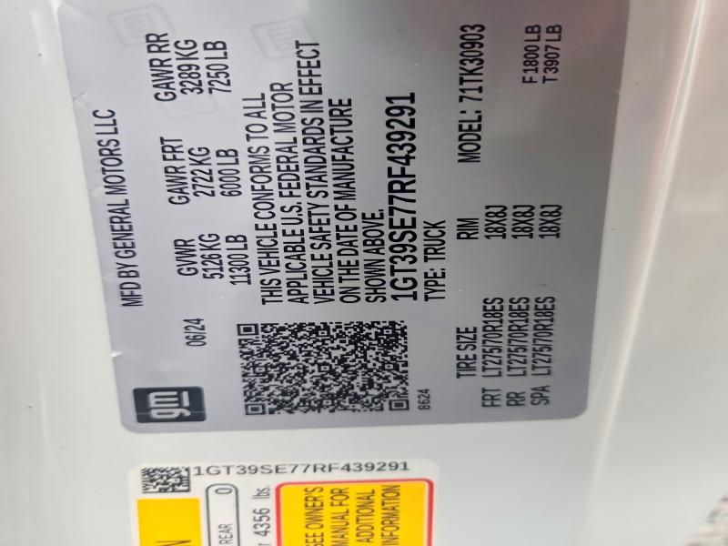 Продажа на аукционе авто 2024 Gmc Sierra, vin: 1GT39SE77RF439291, номер лота: 50791136