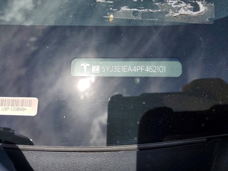 49592196 :رقم المزاد ، 5YJ3E1EA4PF452101 vin ، 2023 Tesla Model 3 مزاد بيع