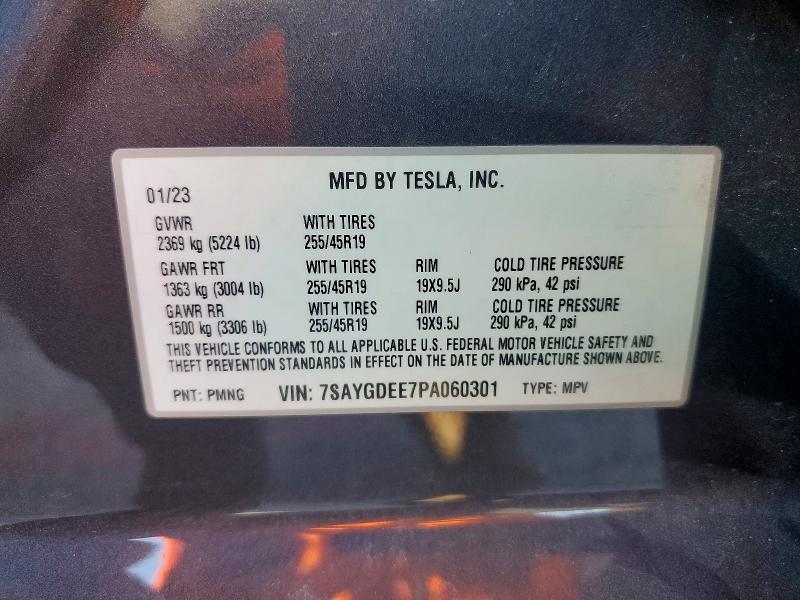 48931856 :رقم المزاد ، 7SAYGDEE7PA060301 vin ، 2023 Tesla Model Y مزاد بيع