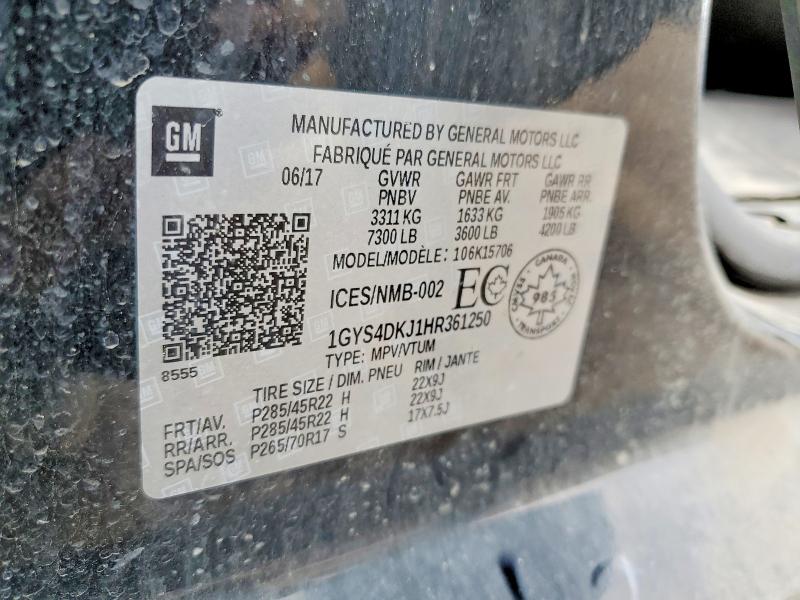 Aukcja sprzedaży 2017 Cadillac Escalade, vin: 1GYS4DKJ1HR361250, numer aukcji: 49888496