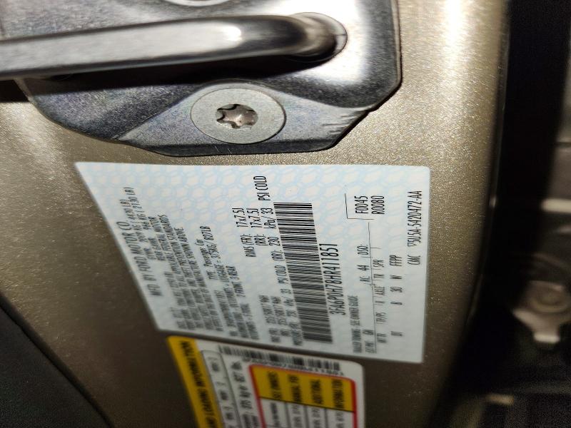 2017 Ford Fusion მანქანა იყიდება აუქციონზე, vin: 3FA6P0H78HR411851, აუქციონის ნომერი: 49921526