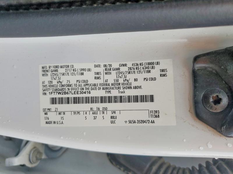 Продажа на аукционе авто 2020 Ford F250, vin: 1FT7W2B67LEE30416, номер лота: 48774636
