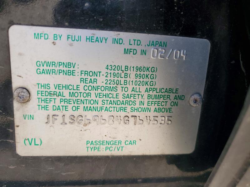 Продаж на аукціоні авто 2004 Subaru Forester, vin: JF1SG69684G764535, номер лоту: 50513776