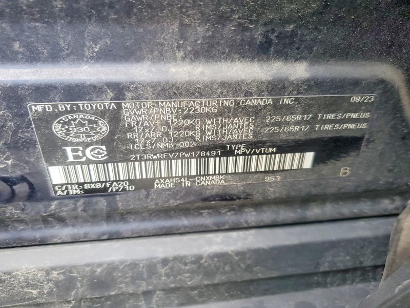 Продаж на аукціоні авто 2023 Toyota Rav4 Hybrid, vin: 2T3RWRFV7PW178491, номер лоту: 50395696