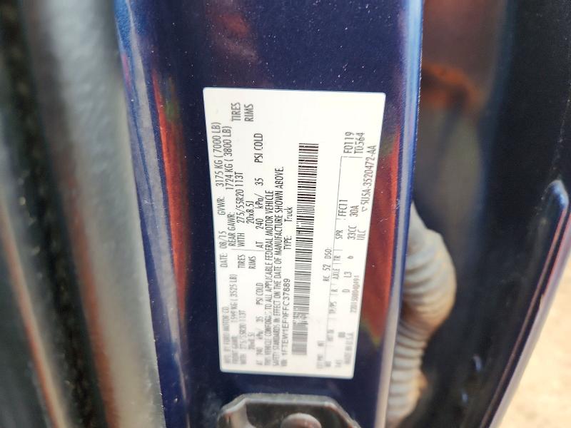 50449926 :رقم المزاد ، 1FTEW1EF0FFC37889 vin ، 2015 Ford F150 مزاد بيع