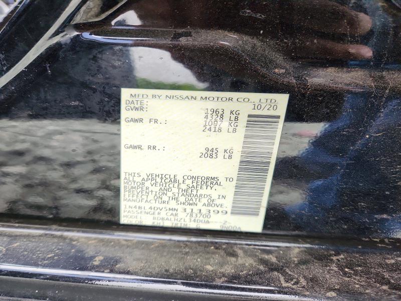 Aukcja sprzedaży 2021 Nissan Altima, vin: 1N4BL4DV5MN311399, numer aukcji: 51807286