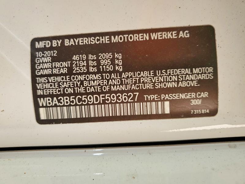 49442766 :رقم المزاد ، WBA3B5C59DF593627 vin ، 2013 Bmw 328 مزاد بيع