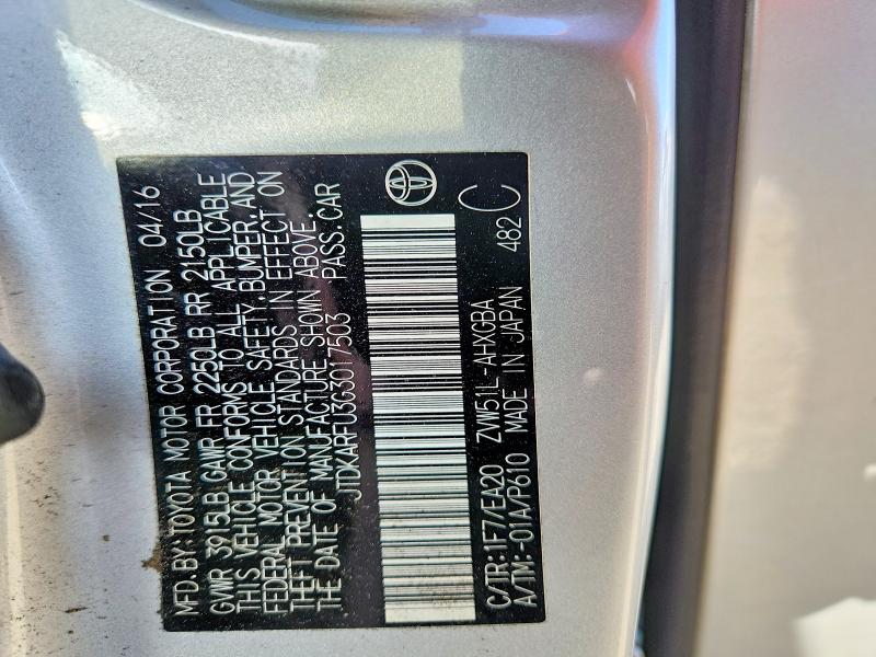 Продажа на аукционе авто 2016 Toyota Prius, vin: JTDKARFU3G3017503, номер лота: 49820746