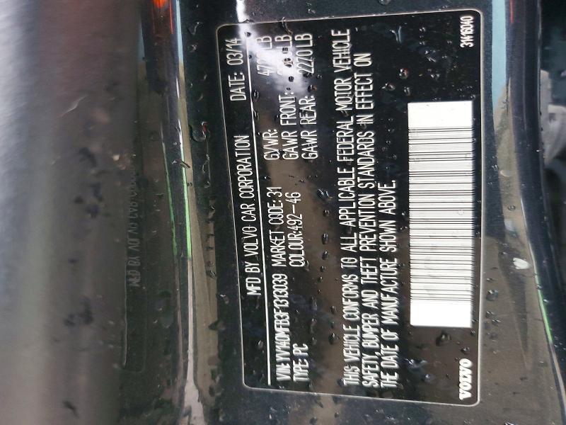 51776636 :رقم المزاد ، YV140MFB3F1313039 vin ، 2015 Volvo S60 مزاد بيع