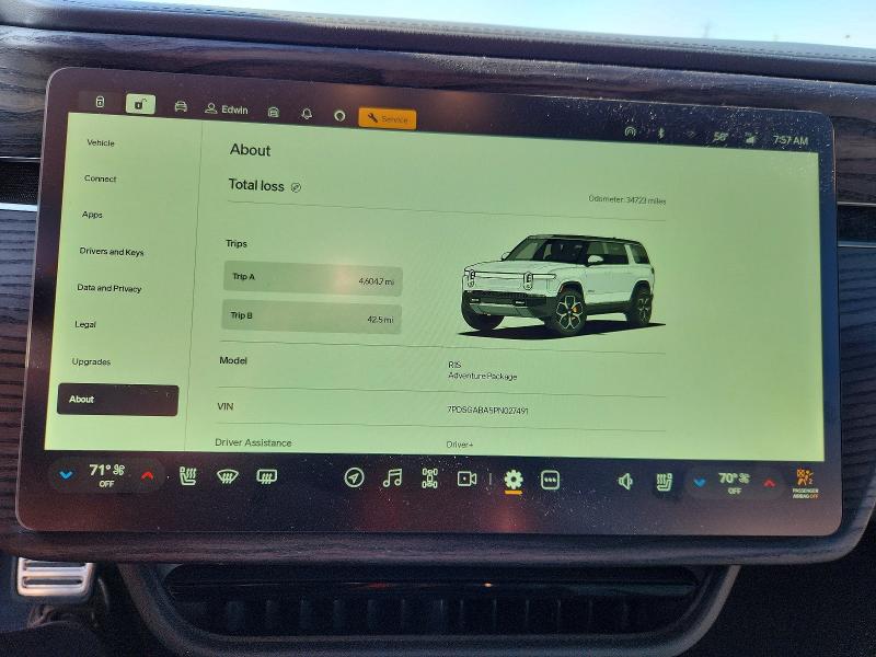 49607406 :رقم المزاد ، 7PDSGABA5PN027491 vin ، 2023 Rivian R1s مزاد بيع