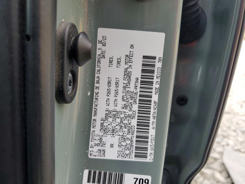 2023 Toyota Tacoma მანქანა იყიდება აუქციონზე, vin: 3TMDZ5BN9PM148233, აუქციონის ნომერი: 50890366