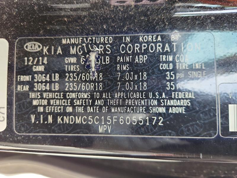 Продажа на аукционе авто 2015 Kia Sedona, vin: KNDMC5C15F6055172, номер лота: 51647886