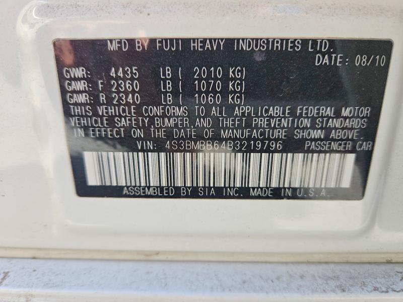 Продажа на аукционе авто 2011 Subaru Legacy, vin: 4S3BMBB64B3219796, номер лота: 47120436