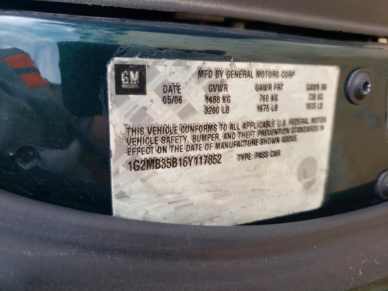 49250466 :رقم المزاد ، 1G2MB35B16Y117852 vin ، 2006 Pontiac Solstice مزاد بيع