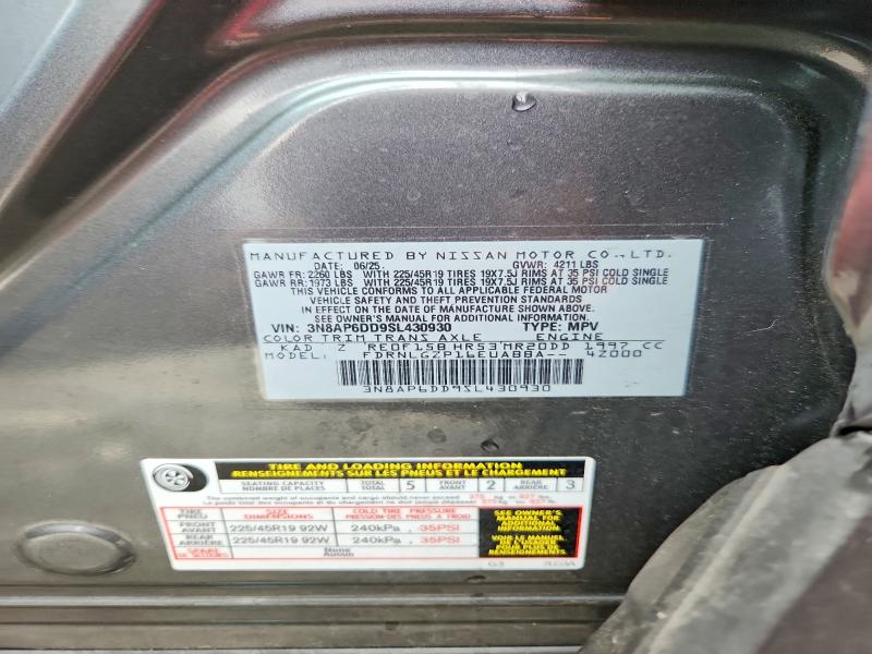 Aukcja sprzedaży 2025 Nissan Kicks, vin: 3N8AP6DD9SL430930, numer aukcji: 51608136