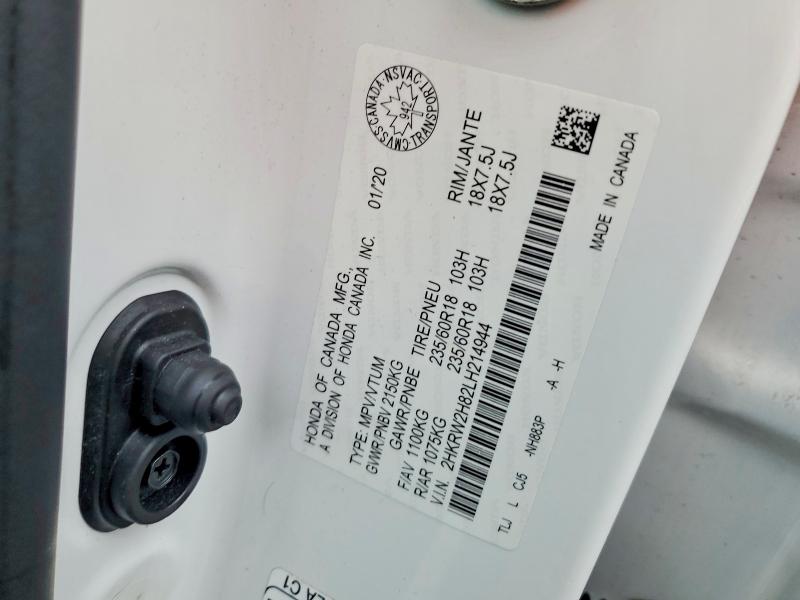 Aukcja sprzedaży 2020 Honda Cr-v, vin: 2HKRW2H82LH214944, numer aukcji: 47497126