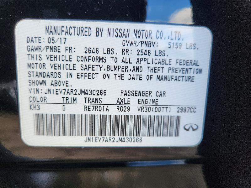 Продажа на аукционе авто 2018 Infiniti Q50, vin: JN1EV7AR2JM430266, номер лота: 49193826