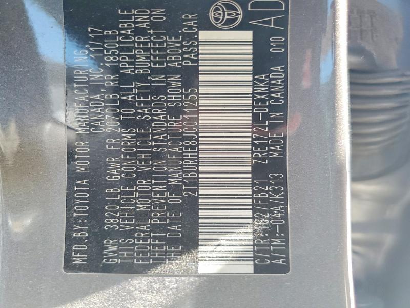 Продажа на аукционе авто 2018 Toyota Corolla, vin: 2T1BURHE8JC011255, номер лота: 51893336