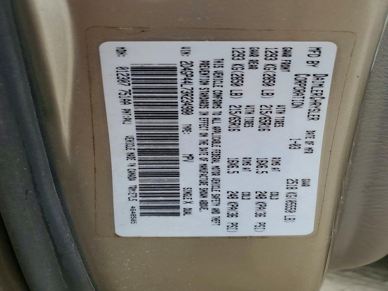 Продаж на аукціоні авто 2003 Dodge Grand Caravan, vin: 2D4GP44L73R234980, номер лоту: 49067656