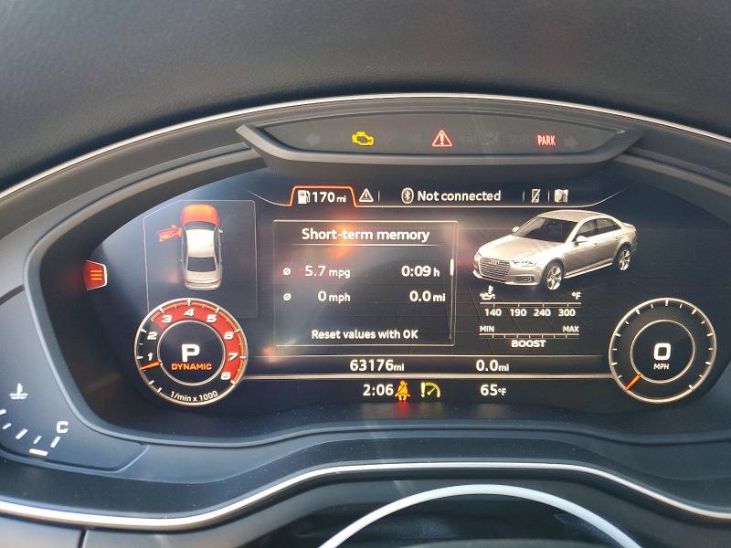 2019 Audi S4 მანქანა იყიდება აუქციონზე, vin: WAUB4AF44KA119676, აუქციონის ნომერი: 51515776