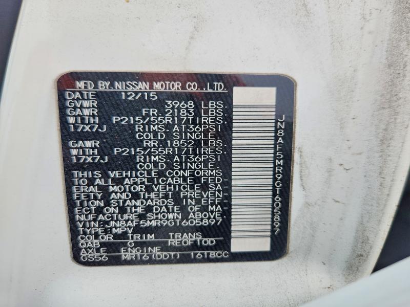 Продажа на аукционе авто 2016 Nissan Juke, vin: JN8AF5MR9GT605897, номер лота: 50501146