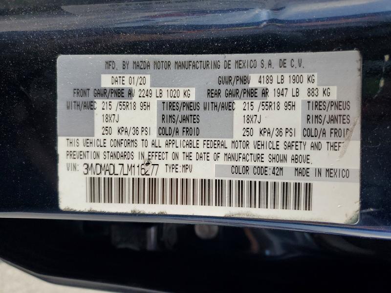 48969906 :رقم المزاد ، 3MVDMADL7LM116277 vin ، 2020 Mazda Cx-30 مزاد بيع