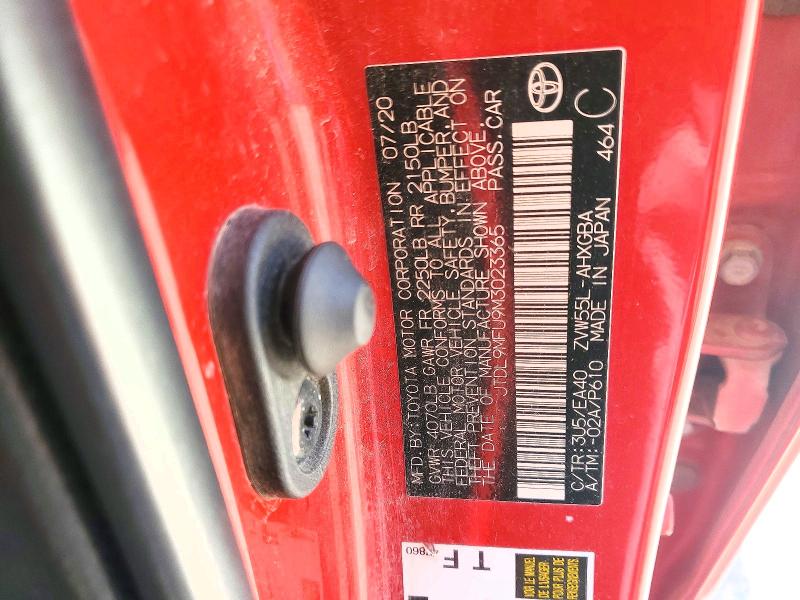 50917246 :رقم المزاد ، JTDL9MFU9M3023365 vin ، 2021 Toyota Prius مزاد بيع