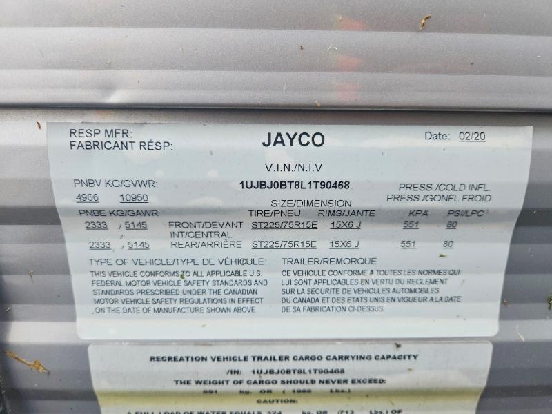 Продаж на аукціоні авто 2020 Jayc Trailers, vin: 1UJBJ0BT8L1T90468, номер лоту: 48483786