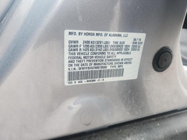 50169906 :رقم المزاد ، 5FNYF8H57KB019536 vin ، 2019 Honda Passport مزاد بيع