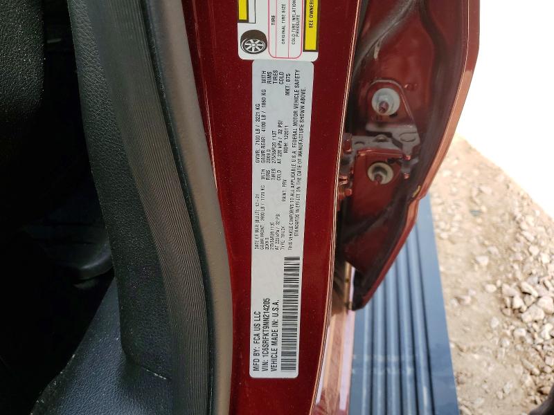 49216456 :رقم المزاد ، 1C6SRFKT9NN214205 vin ، 2022 Ram 1500 مزاد بيع
