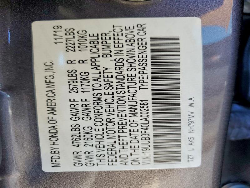 Aukcja sprzedaży 2020 Acura Tlx, vin: 19UUB3F40LA002581, numer aukcji: 49864076