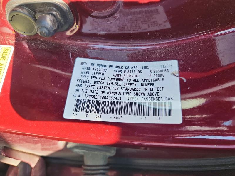 48704706 :رقم المزاد ، 1HGCR2F88DA057401 vin ، 2013 Honda Accord مزاد بيع