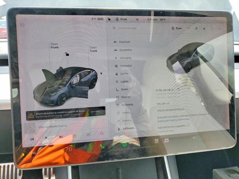 Aukcja sprzedaży 2019 Tesla Model 3, vin: 5YJ3E1EB4KF195250, numer aukcji: 49529496