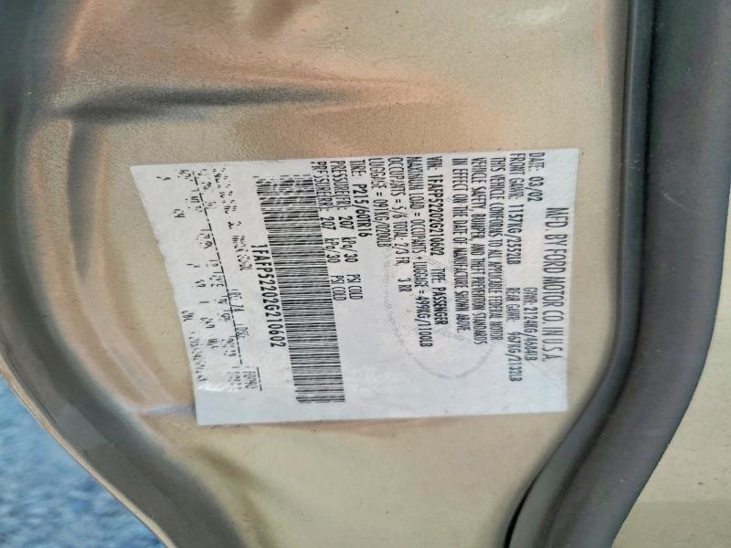 Продаж на аукціоні авто 2002 Ford Taurus, vin: 1FAFP52202G210602, номер лоту: 51862226