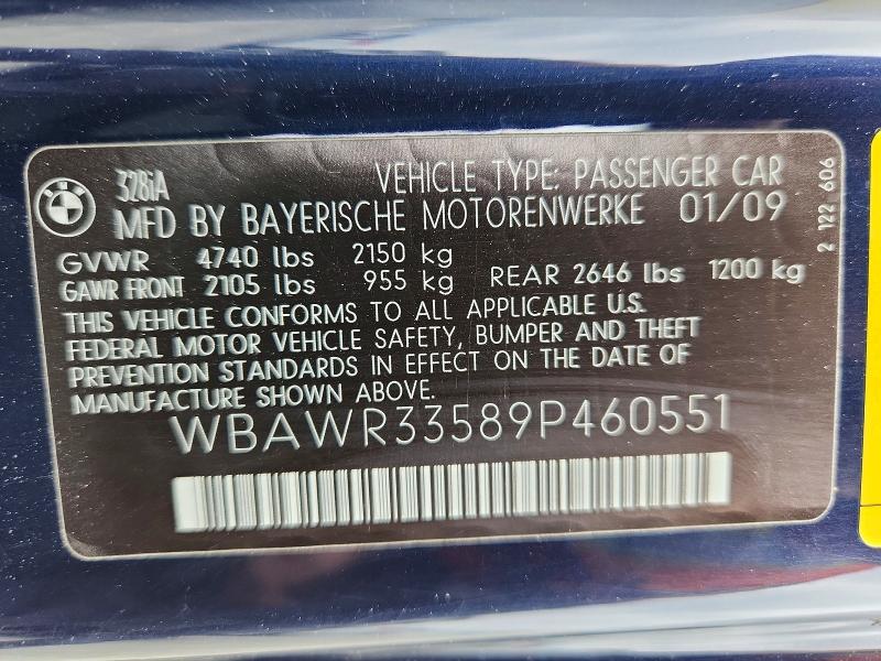 Продажа на аукционе авто 2009 Bmw 328, vin: WBAWR33589P460551, номер лота: 50097956