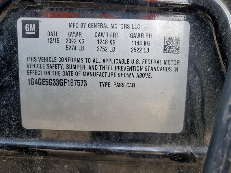 Продаж на аукціоні авто 2016 Buick Lacrosse, vin: 1G4GE5G33GF187573, номер лоту: 50478526