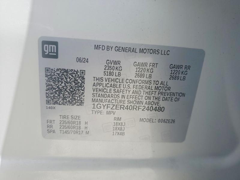 Продажа на аукционе авто 2024 Cadillac Xt4, vin: 1GYFZER40RF240480, номер лота: 49400836