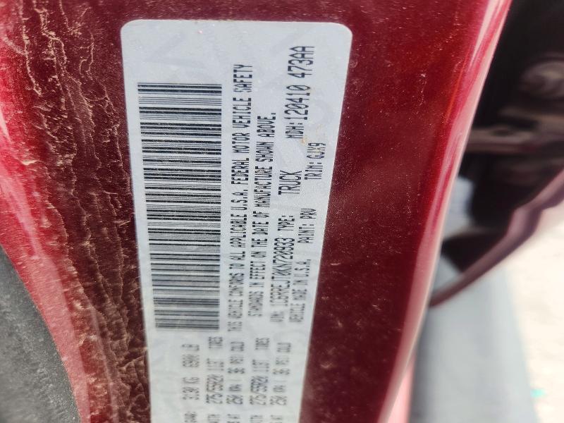 49511996 :رقم المزاد ، 1C6RREJT0KN720933 vin ، 2019 Ram 1500 مزاد بيع