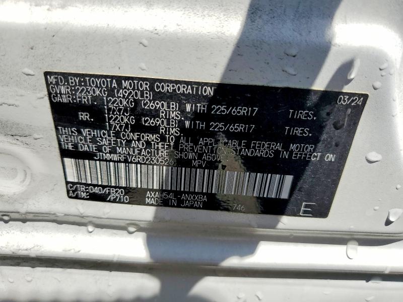Aukcja sprzedaży 2024 Toyota Rav4, vin: JTMMWRFV6RD230526, numer aukcji: 51100676