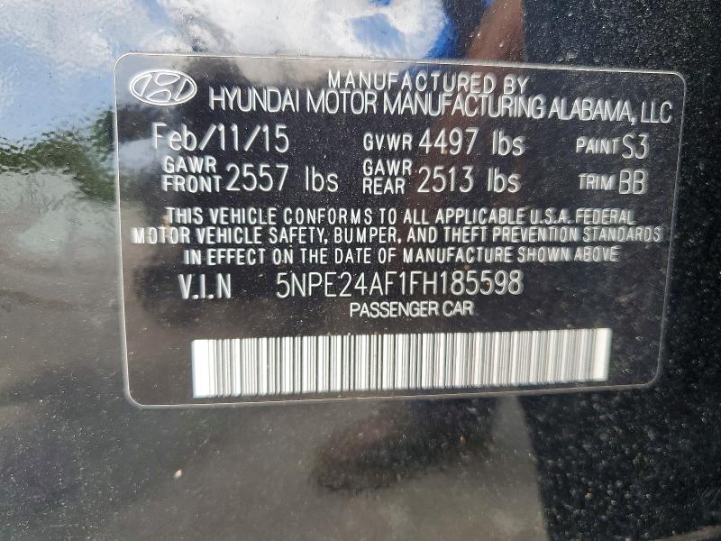 Продажа на аукционе авто 2015 Hyundai Sonata, vin: 5NPE24AF1FH185598, номер лота: 49787316