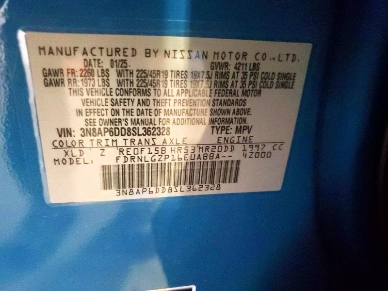 Aukcja sprzedaży 2025 Nissan Kicks, vin: 3N8AP6DD8SL362328, numer aukcji: 51643366