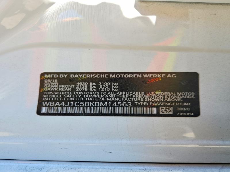 Продажа на аукционе авто 2019 Bmw 430i, vin: WBA4J1C58KBM14563, номер лота: 49034266
