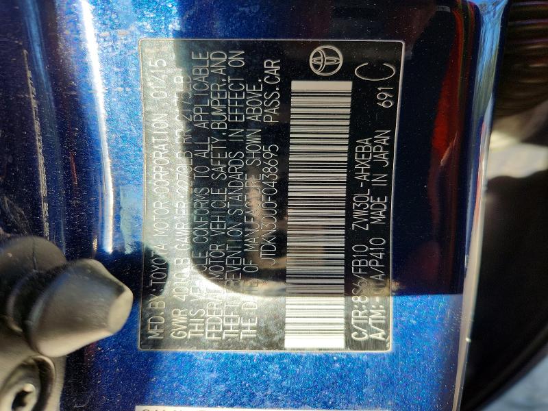 49963766 :رقم المزاد ، JTDKN3DU0F0438695 vin ، 2015 Toyota Prius مزاد بيع