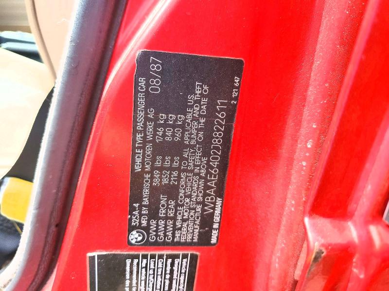 Продажа на аукционе авто 1988 Bmw 325, vin: WBAAE6402J8822611, номер лота: 50049986