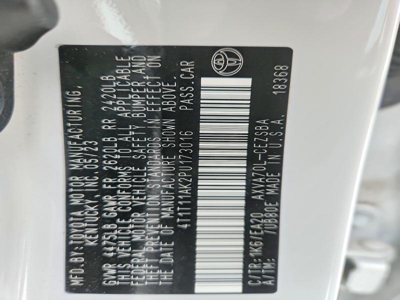 Продажа на аукционе авто 2023 Toyota Camry, vin: 4T1T11AK2PU173016, номер лота: 51888186